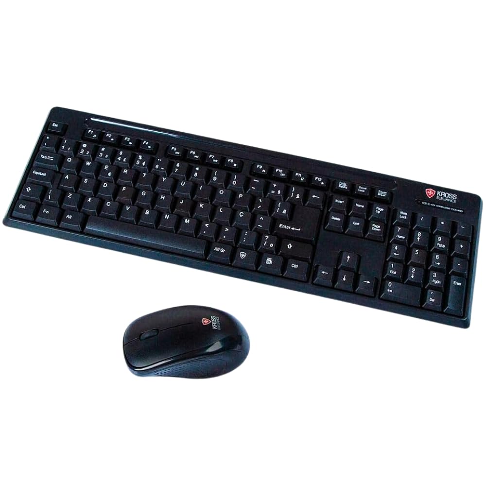 K&Y❤︎ Combo Kross Teclado e Mouse USB, Sem Fio, Elegance - KE-KM558V1